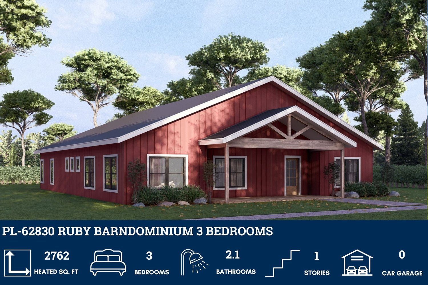 4 Bedroom Barndominium House Plans