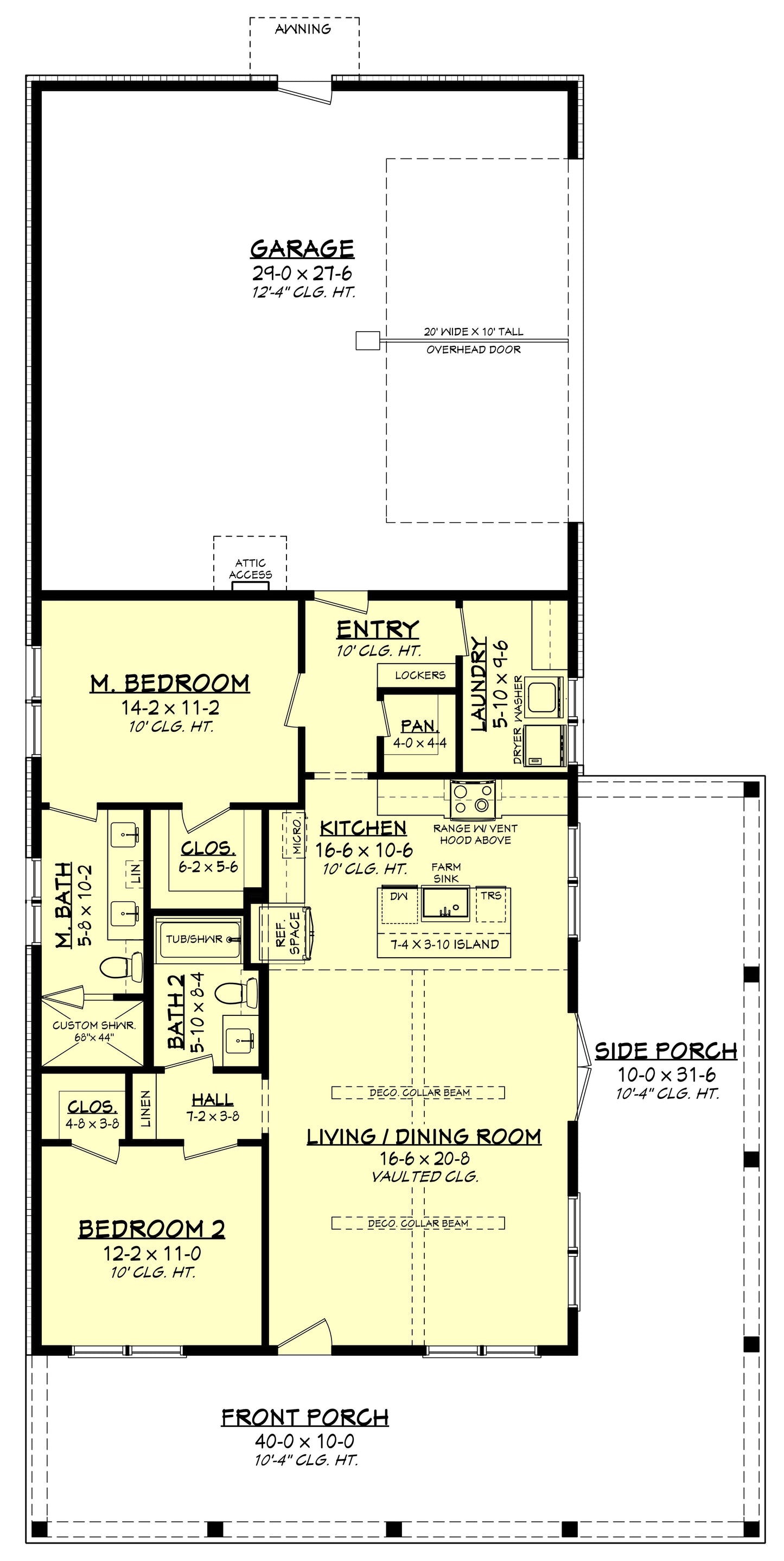 HPZ-22002 Caden Barndominium House Plan