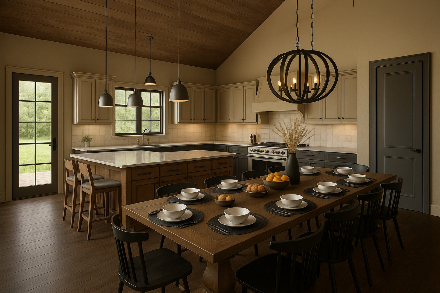 PL-61313 Pinewood Barndominium House Plan