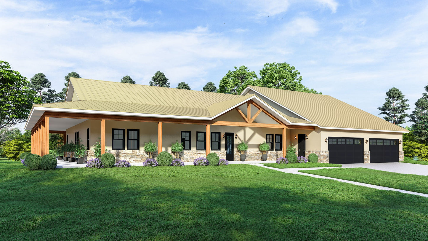 PL-61303-F Frankie Barndominium House Plan