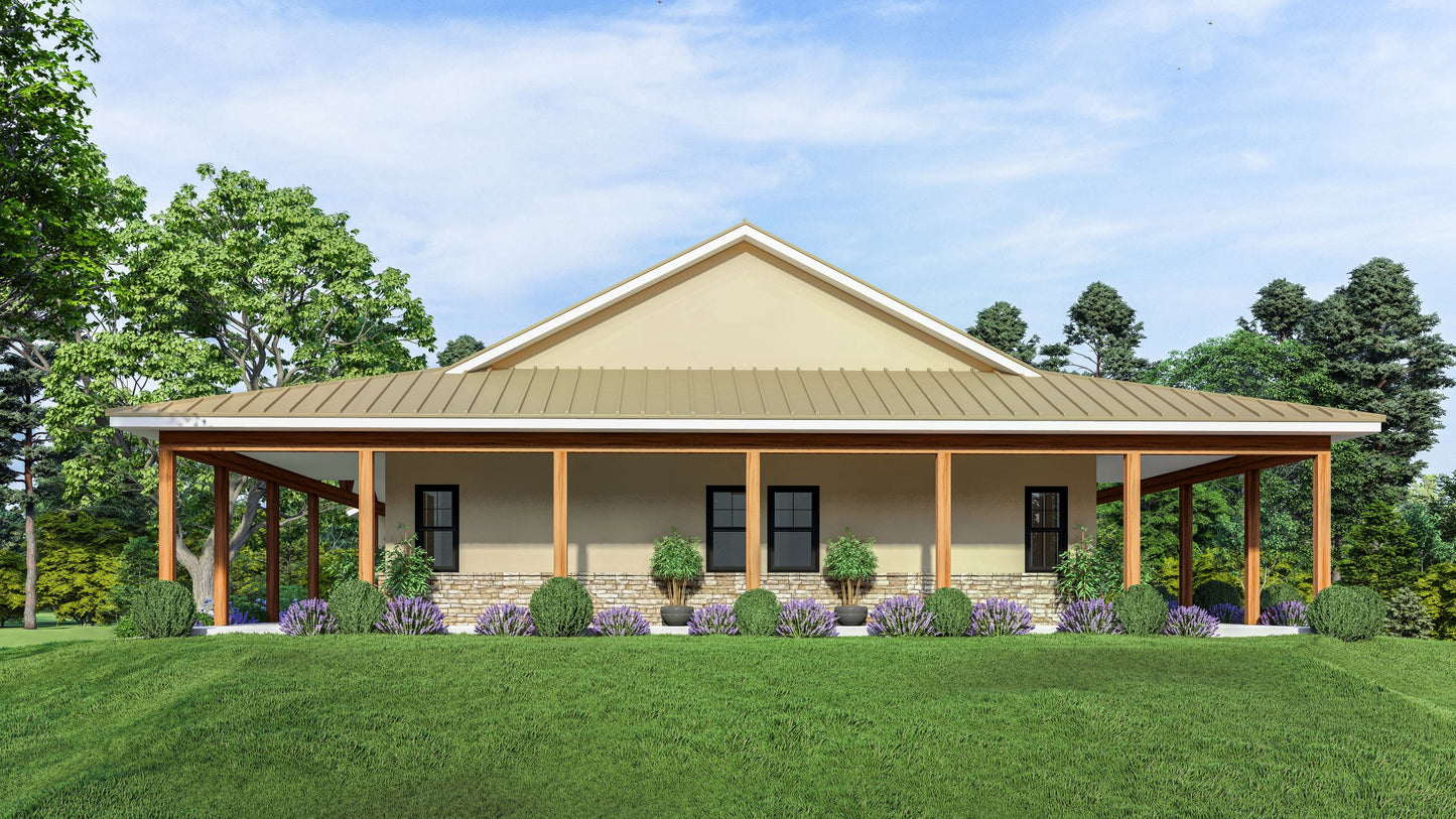 PL-61303-F Frankie Barndominium House Plan