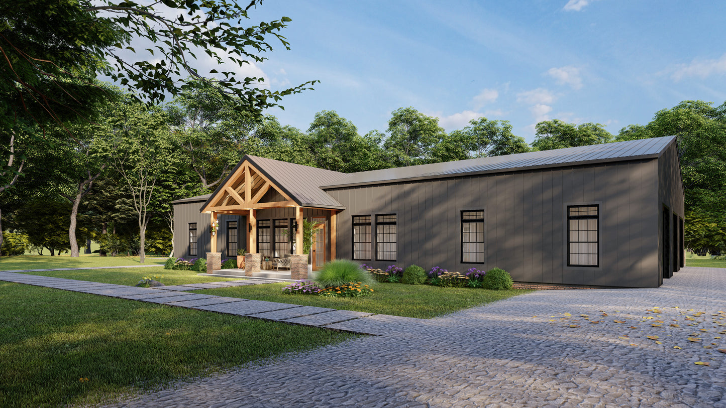 AK-4001 Ironwood Barndominium House Plan