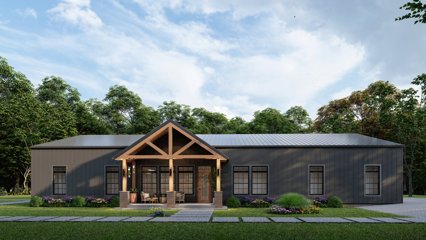 AK-4001 Ironwood Barndominium House Plan