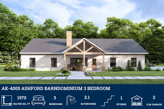 AK-4005 Ashford Barndominium House Plan
