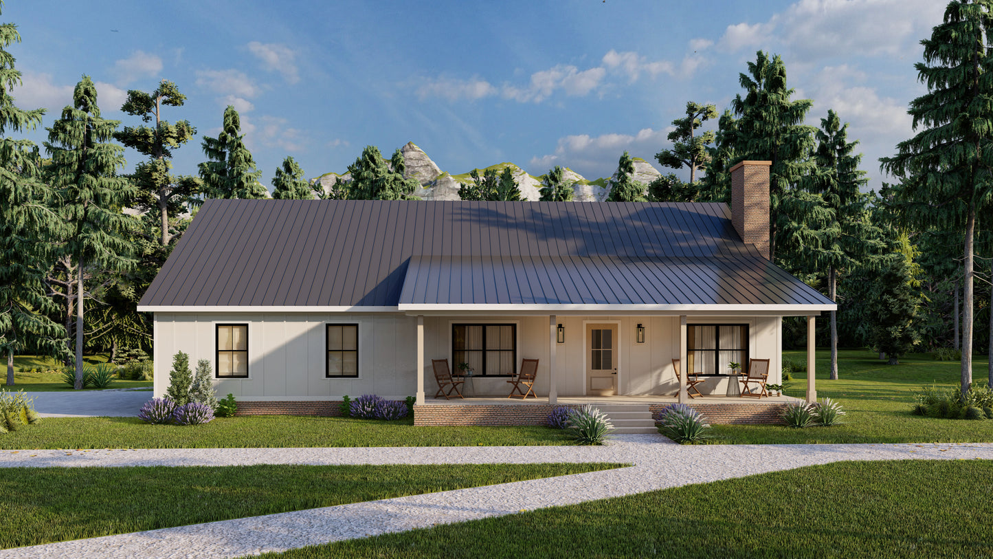 AK-4006-B Langford Barndominium House Plan