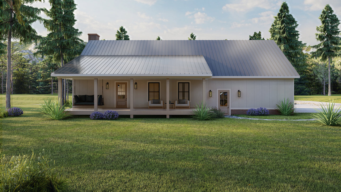 AK-4006-B Langford Barndominium House Plan