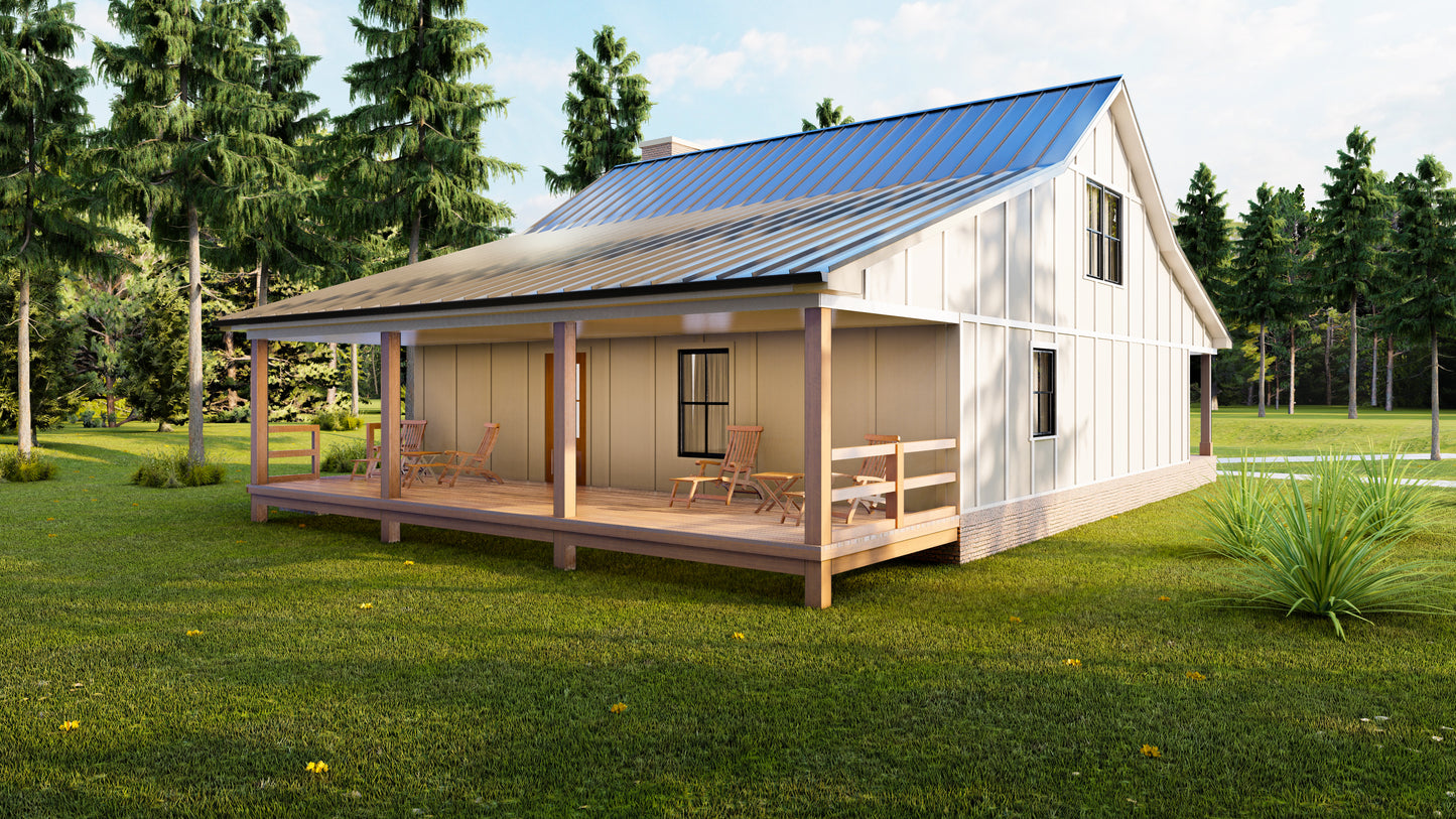 AK-4006 Blackthorn Barndominium House Plan