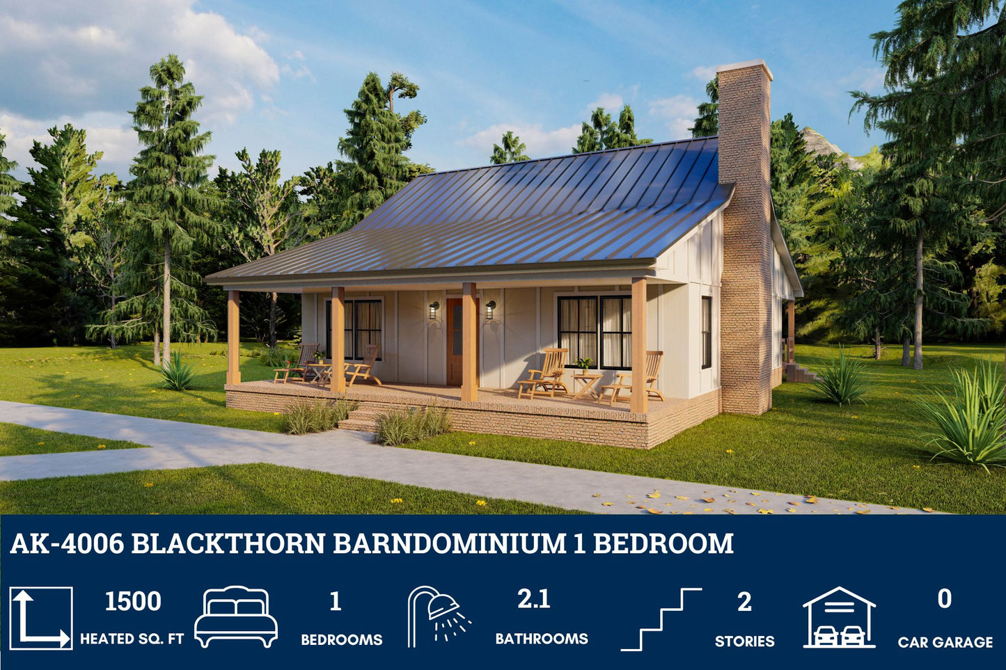 AK-4006 Blackthorn Barndominium House Plan