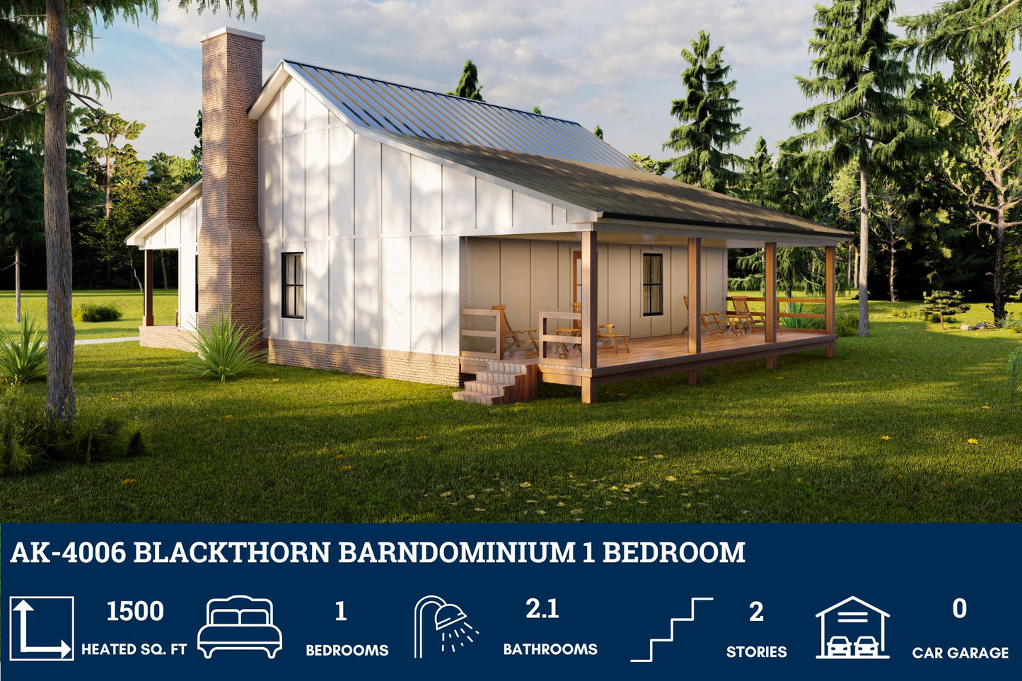 AK-4006 Blackthorn Barndominium House Plan