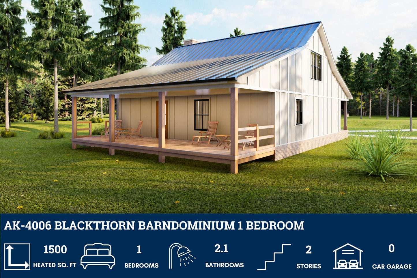 AK-4006 Blackthorn Barndominium House Plan