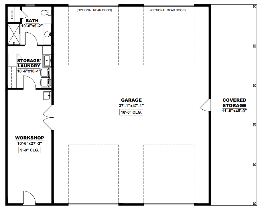 AK-4008 Foxhaven Barndominium House Plan