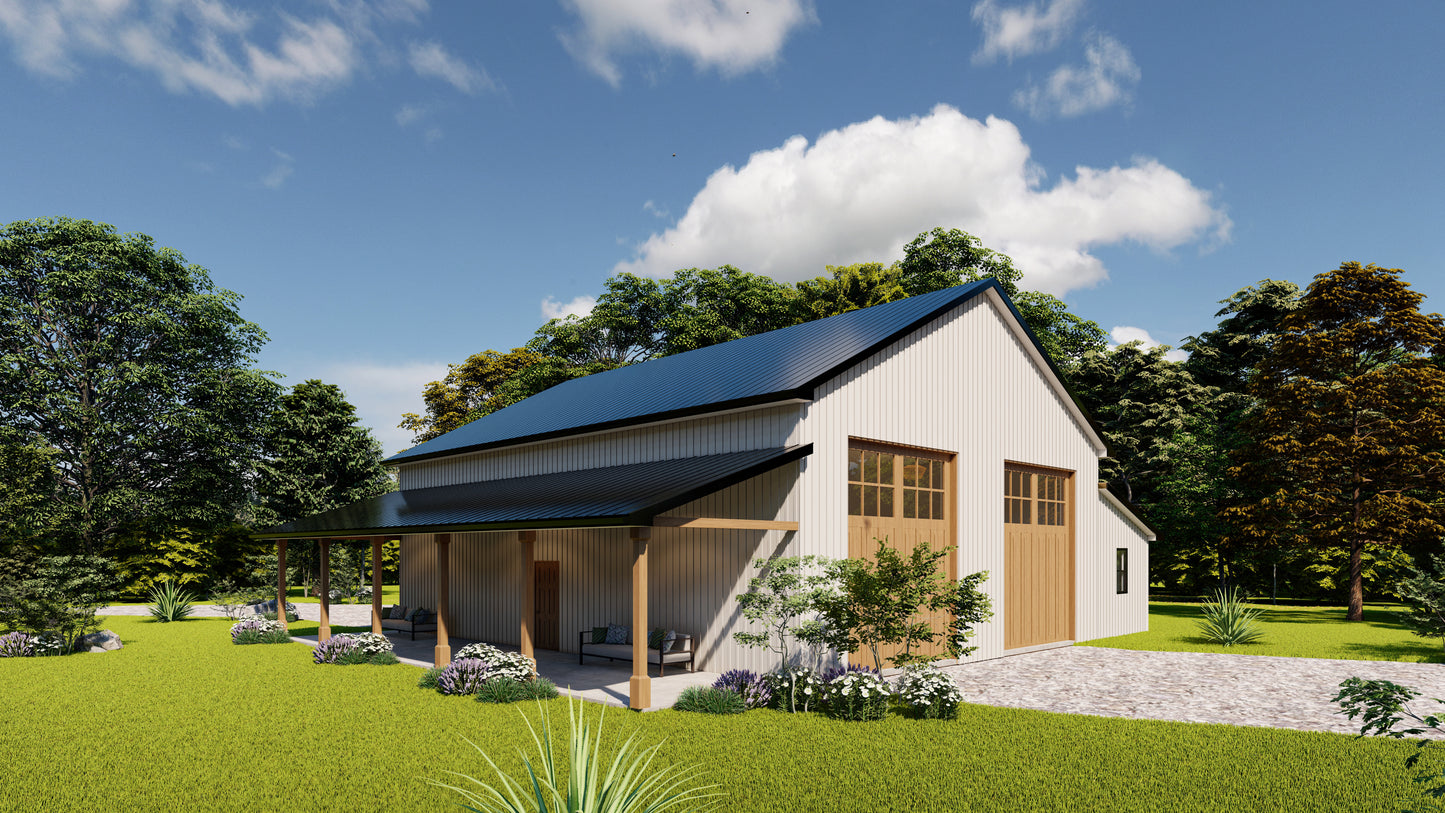 AK-4008 Foxhaven Barndominium House Plan