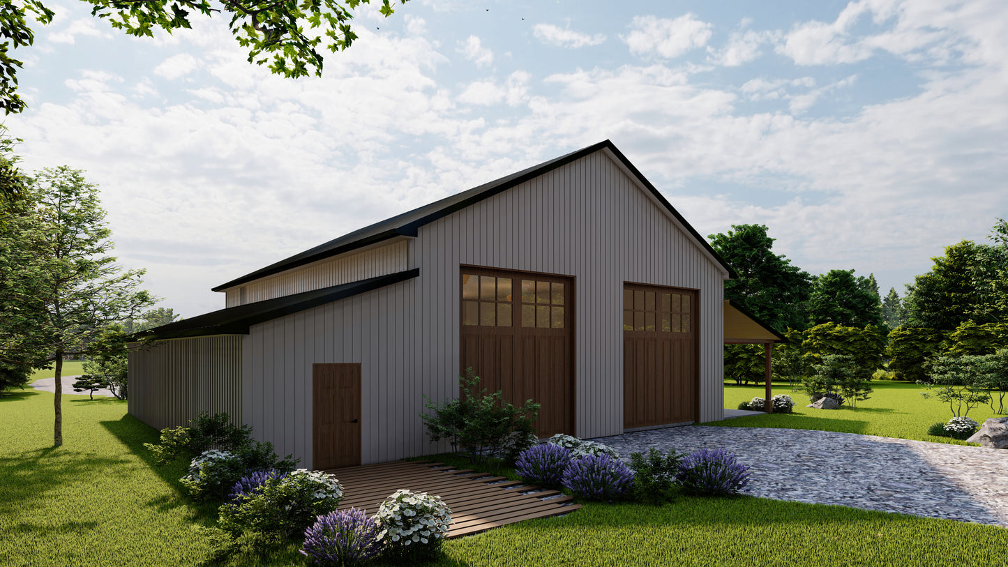 AK-4008 Foxhaven Barndominium House Plan