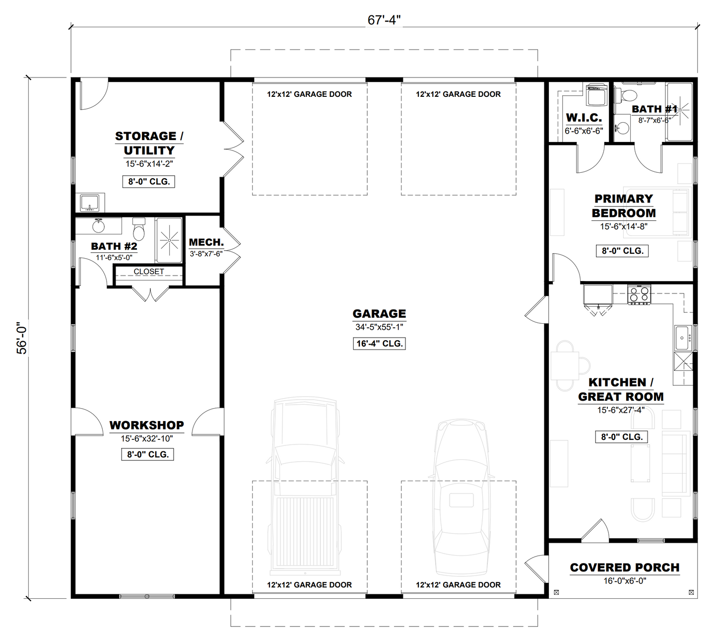 AK-4009-B Better Barndominium House Plan
