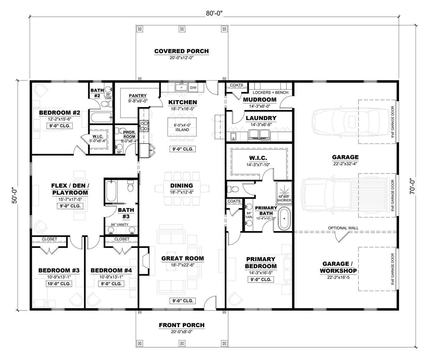 AK-4010 Memphis Barndominium House Plan