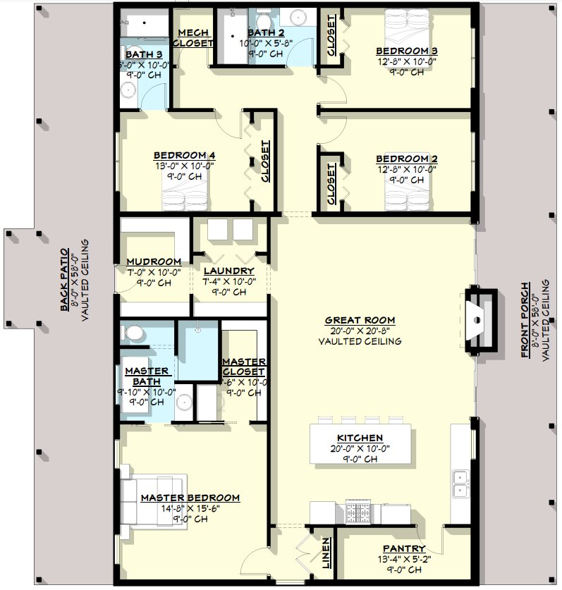 AP-20002 Cottonwood Barndominium House Plan