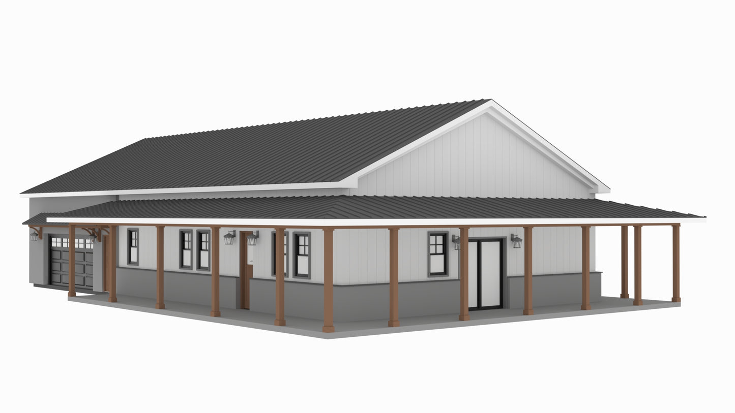 AP-20003 Cody Barndominium House Plan