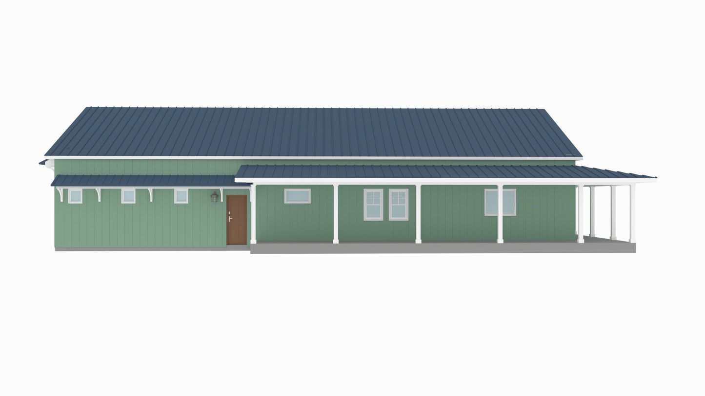 AP-20003-FB Franklin Barndominium House Plan