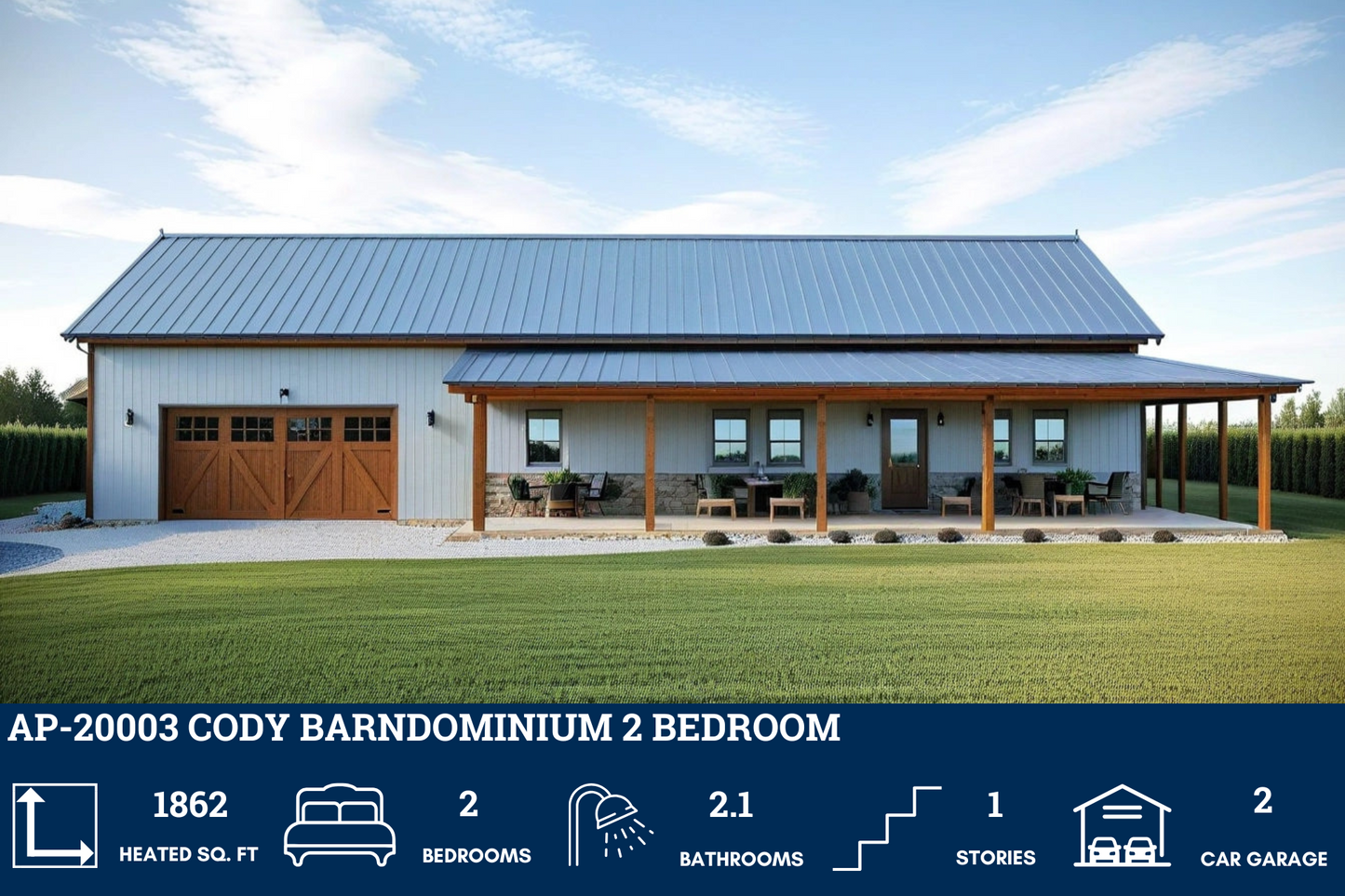 AP-20003 Cody Barndominium House Plan