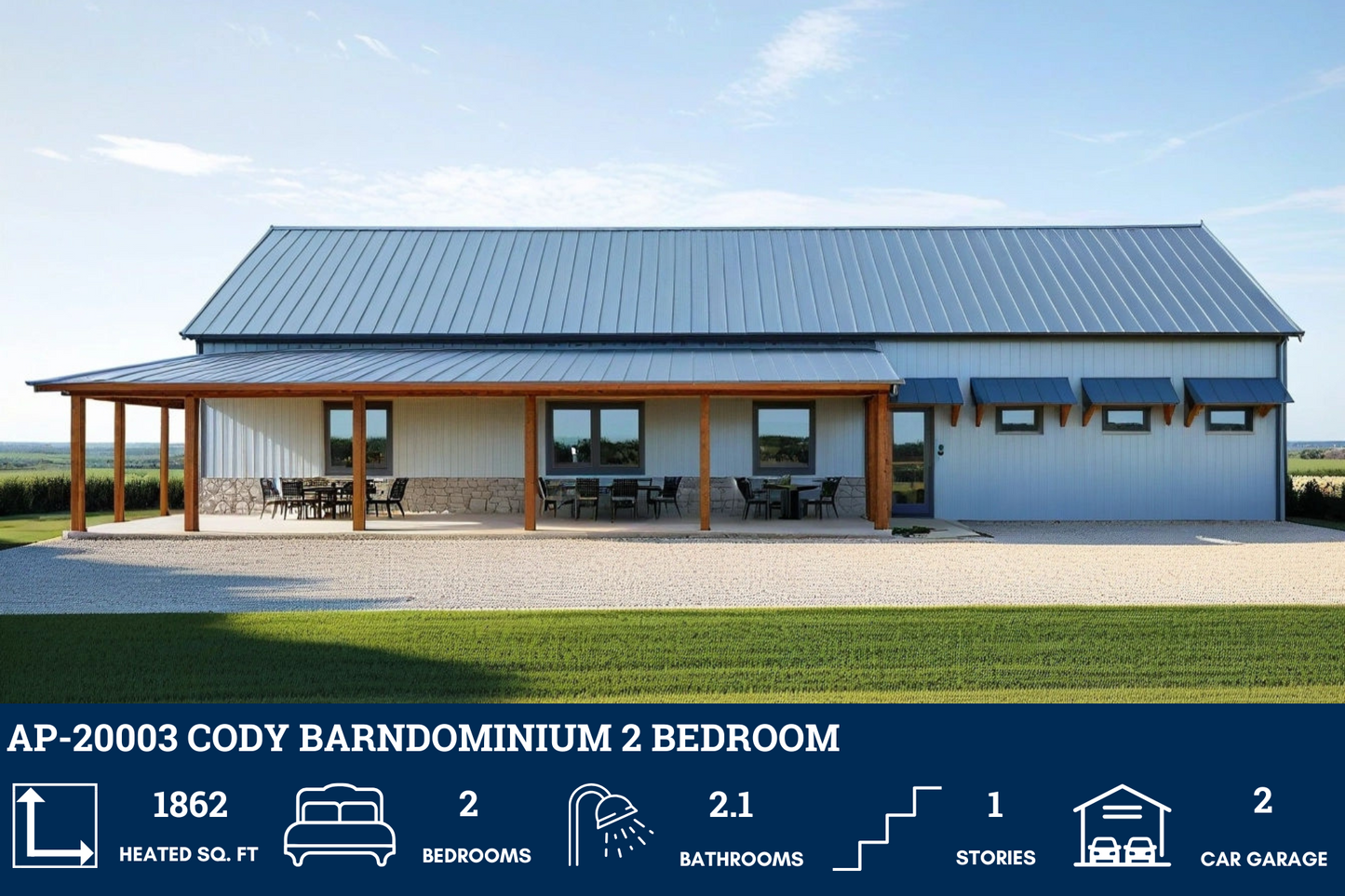 AP-20003 Cody Barndominium House Plan