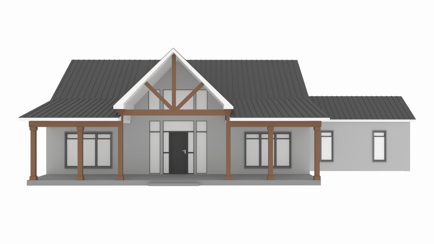 BCO-40001-G Grandview Barndominium House Plan