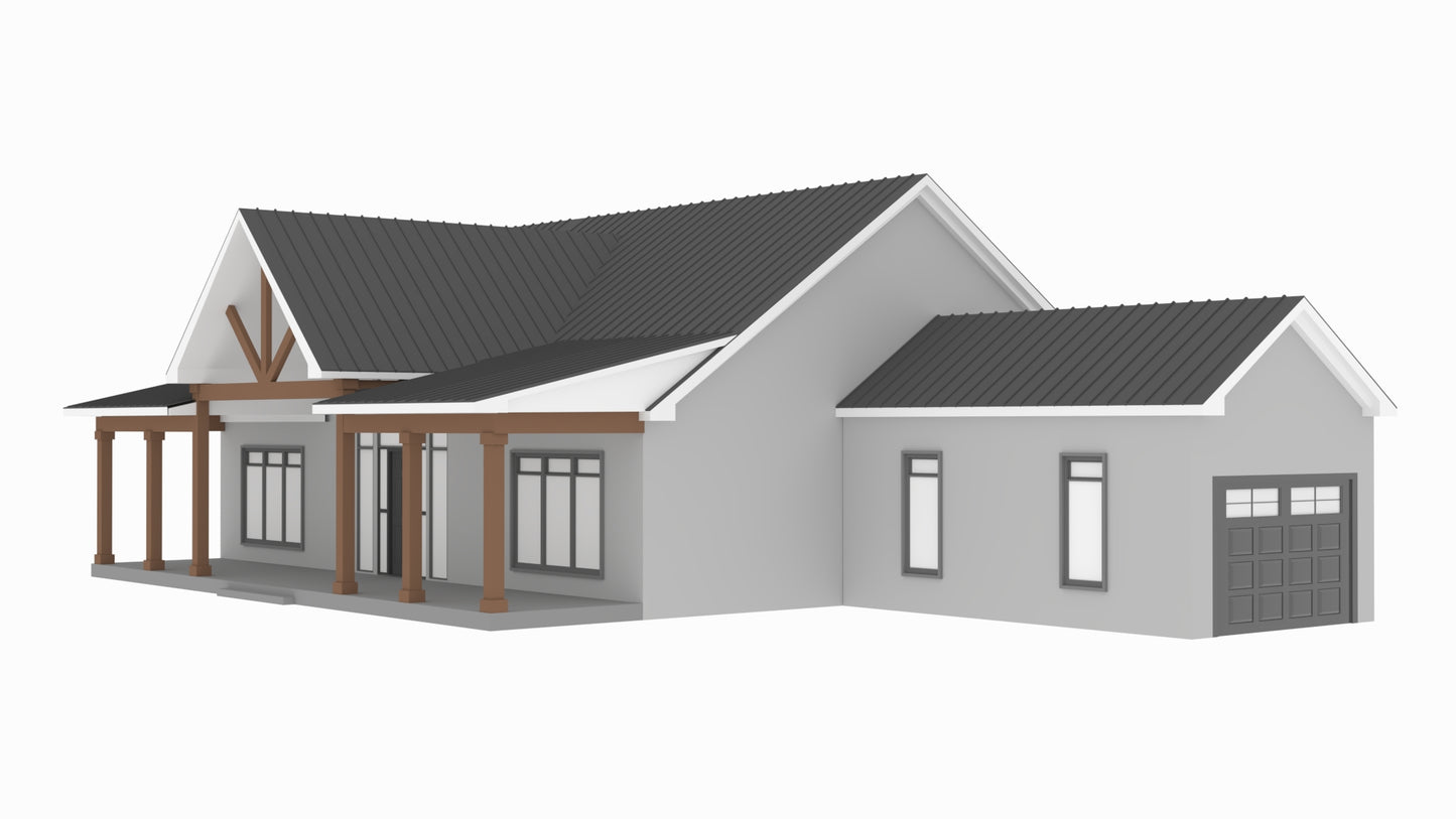 BCO-40001-G Grandview Barndominium House Plan