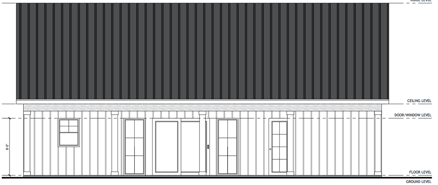 BCO-40001-R Eden Barndominium House Plan
