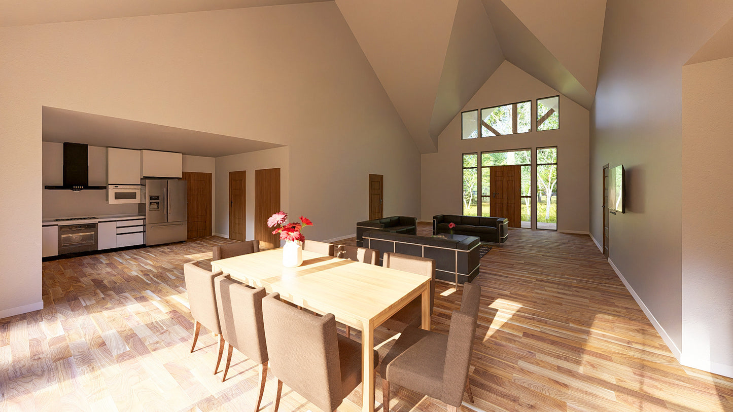 BCO-40001-G Grandview Barndominium House Plan
