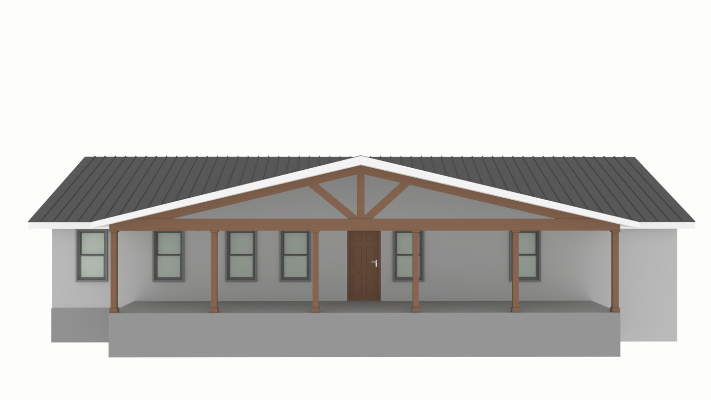 BCO-40006-D Don Barndominium House Plan