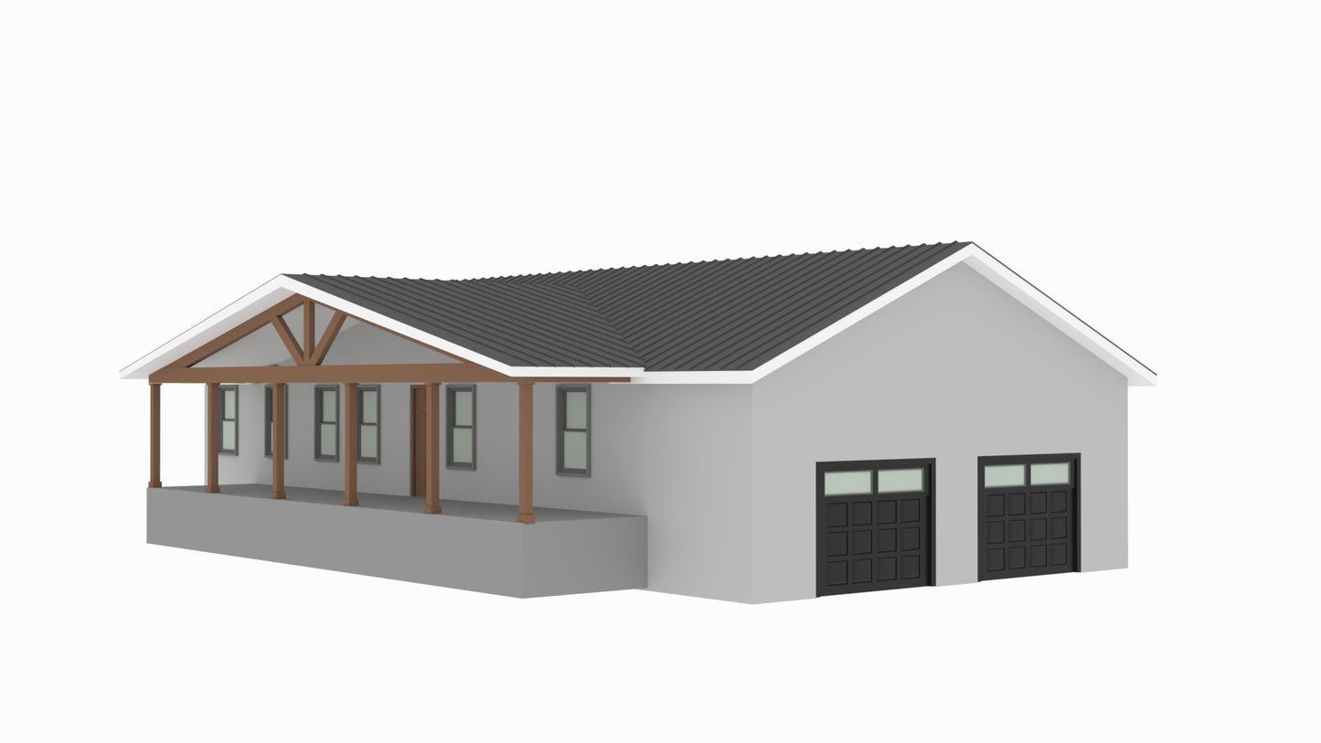 BCO-40006-D Don Barndominium House Plan
