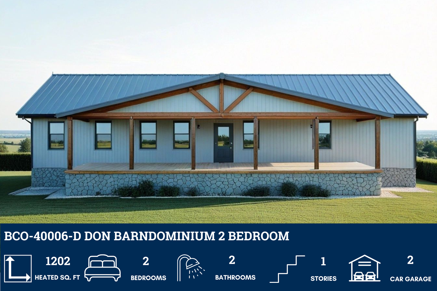 BCO-40006-D Don Barndominium House Plan