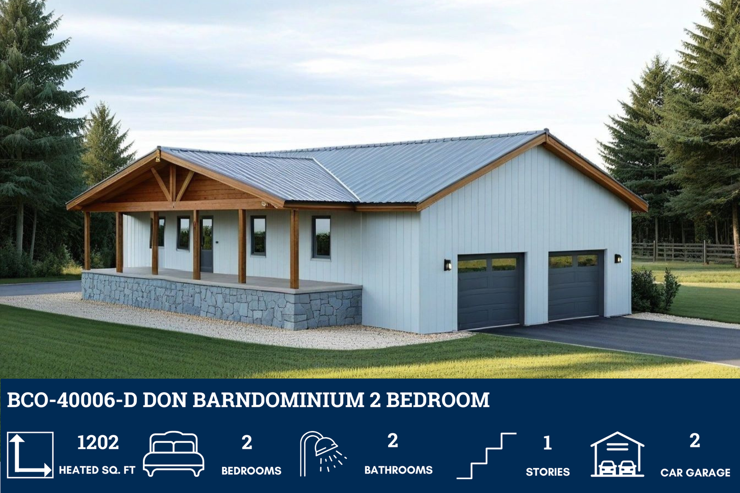 BCO-40006-D Don Barndominium House Plan
