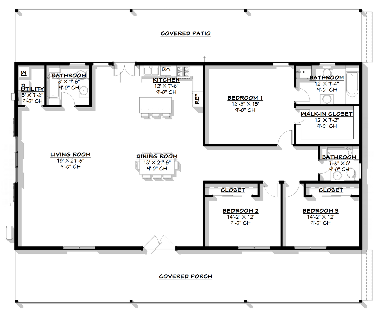 BCO-40007-K Kenneth Barndominium House Plan