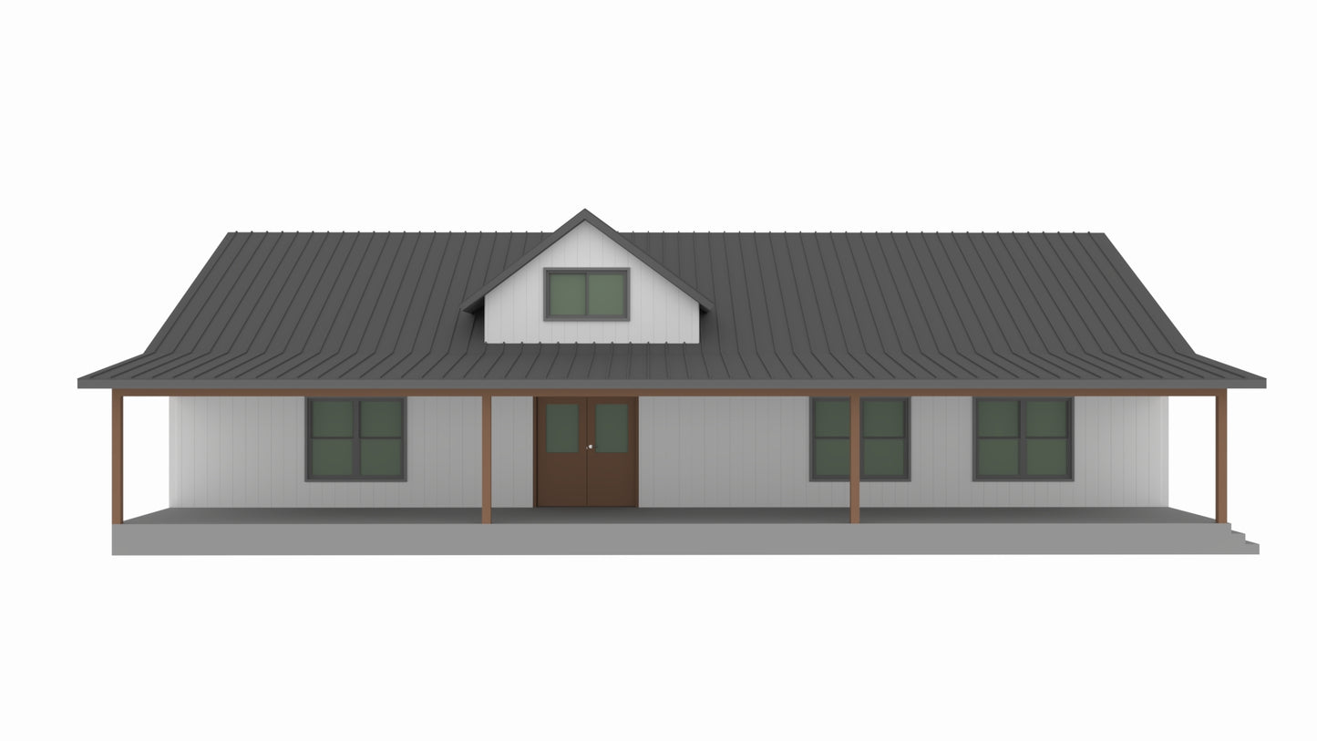 BCO-40007 Sandra Barndominium House Plan