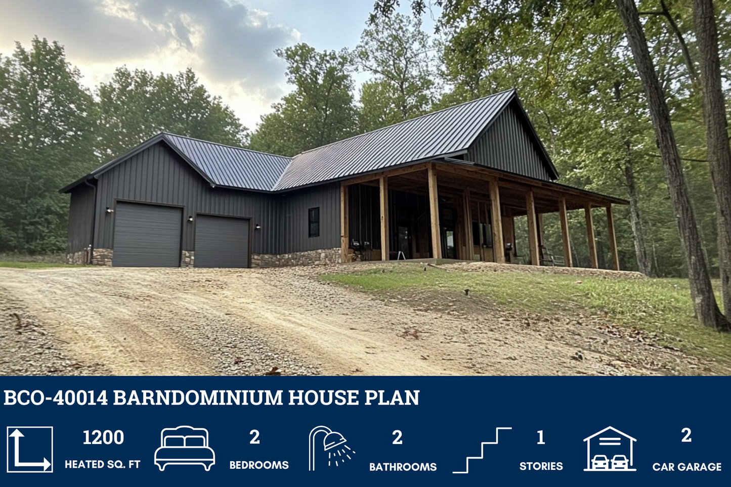 BCO-40014 Barndominium House Plan