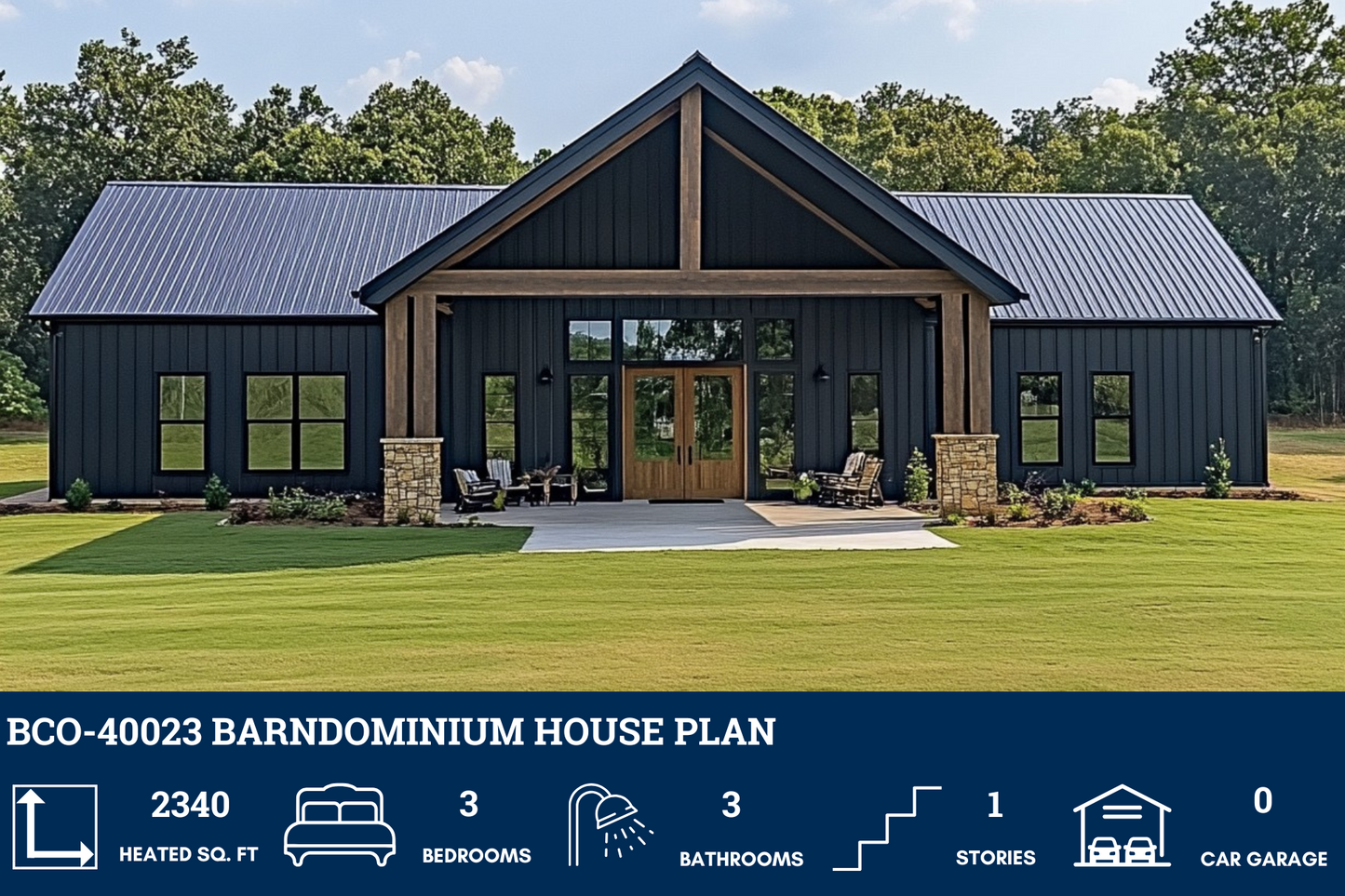 BCO-40023 Barndominium House Plan