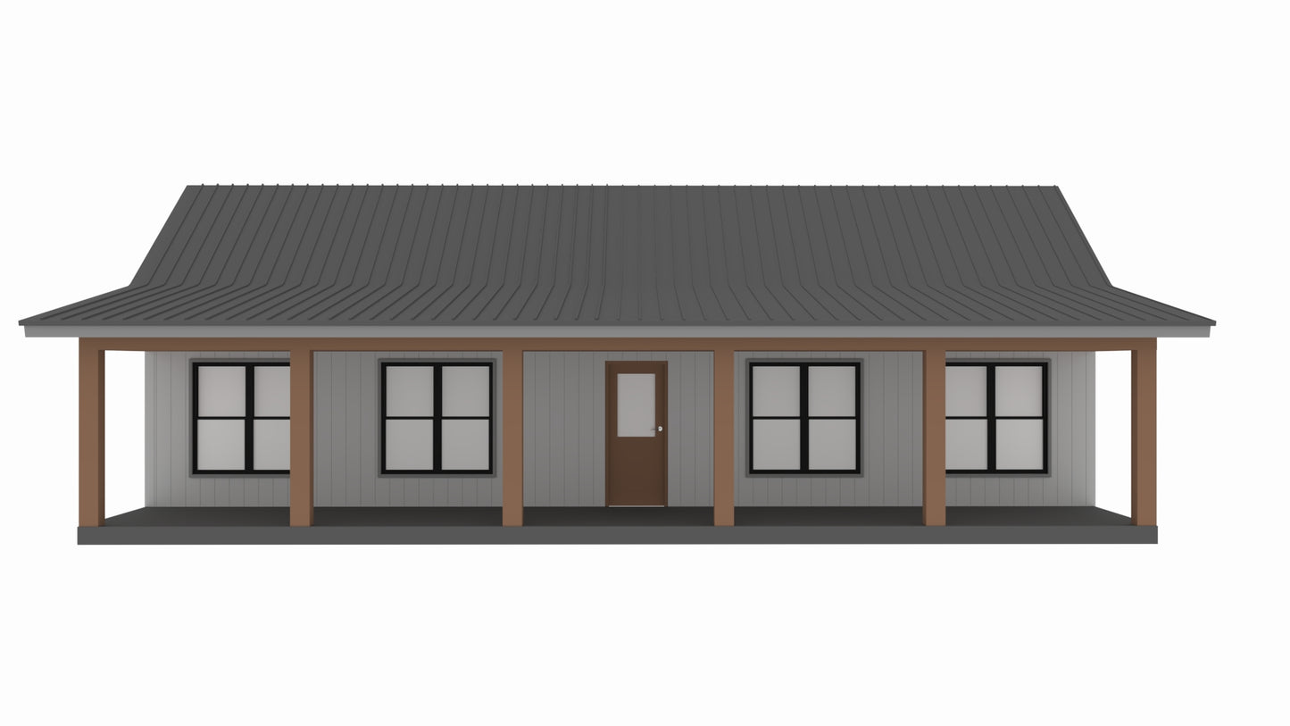 BCO-40025 Bluebonnet Barndominium House Plan