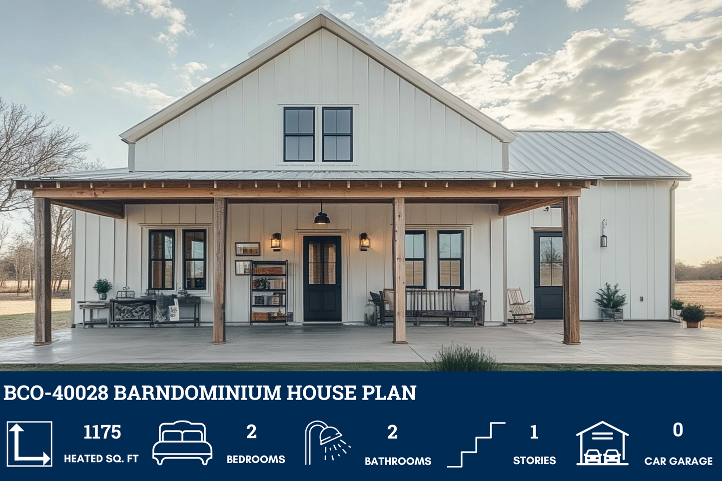 BCO-40028 Barndominium House Plan