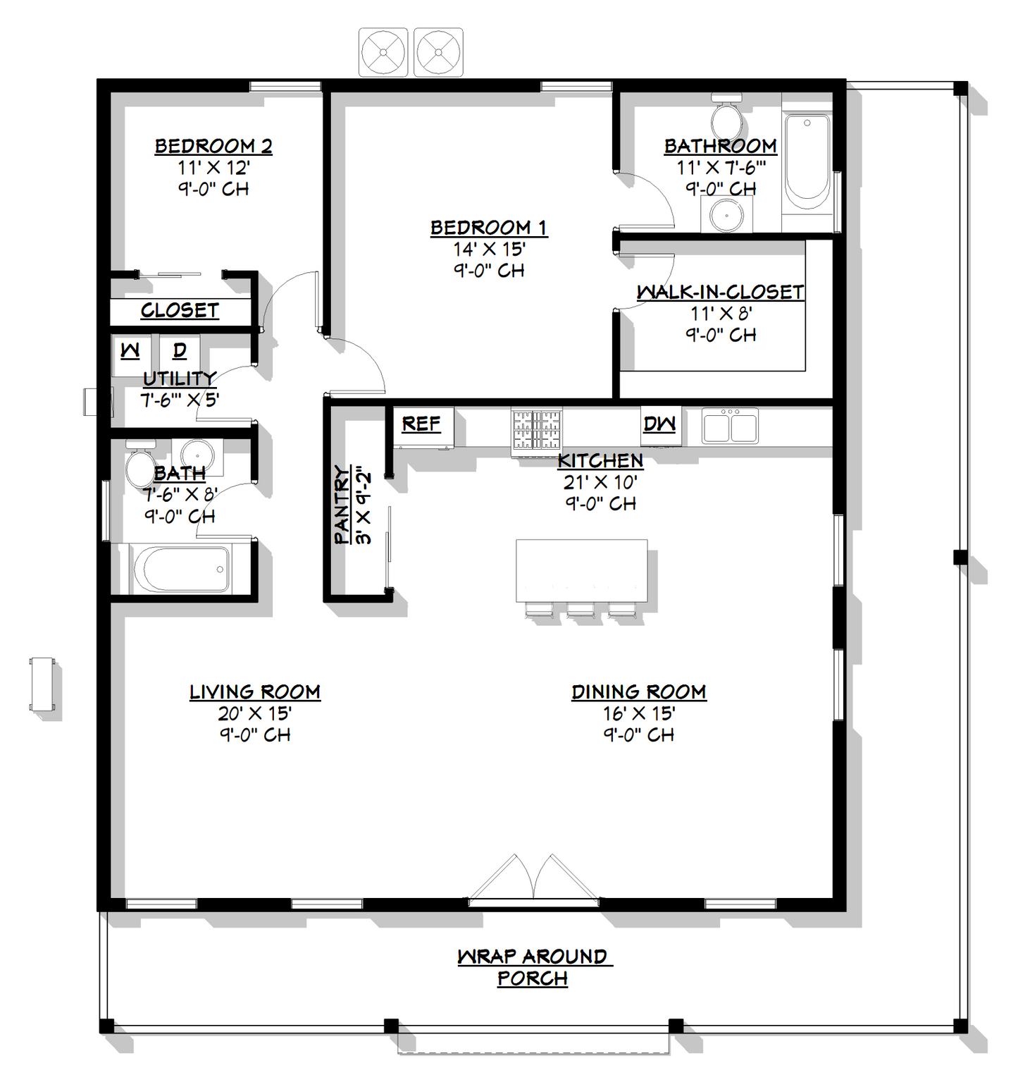 BCO-40036 Moose Barndominium House Plan