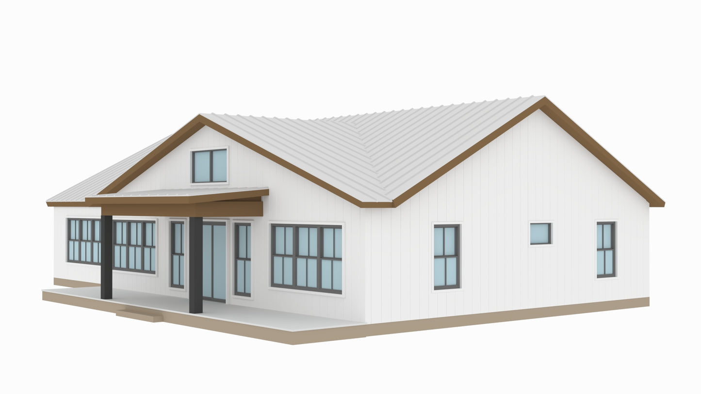 BCO-40042 Barndominium House Plan