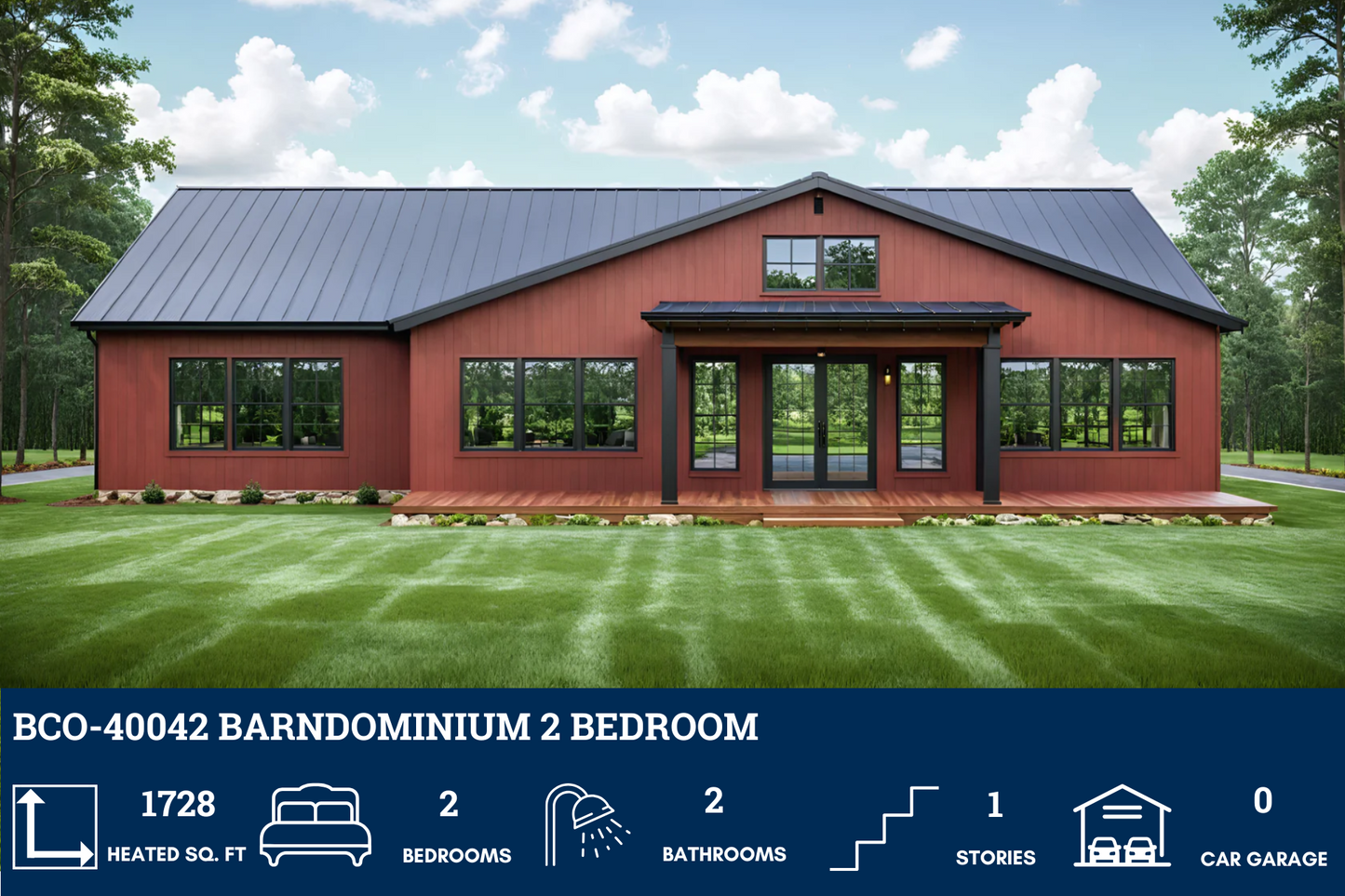 BCO-40042 Barndominium House Plan