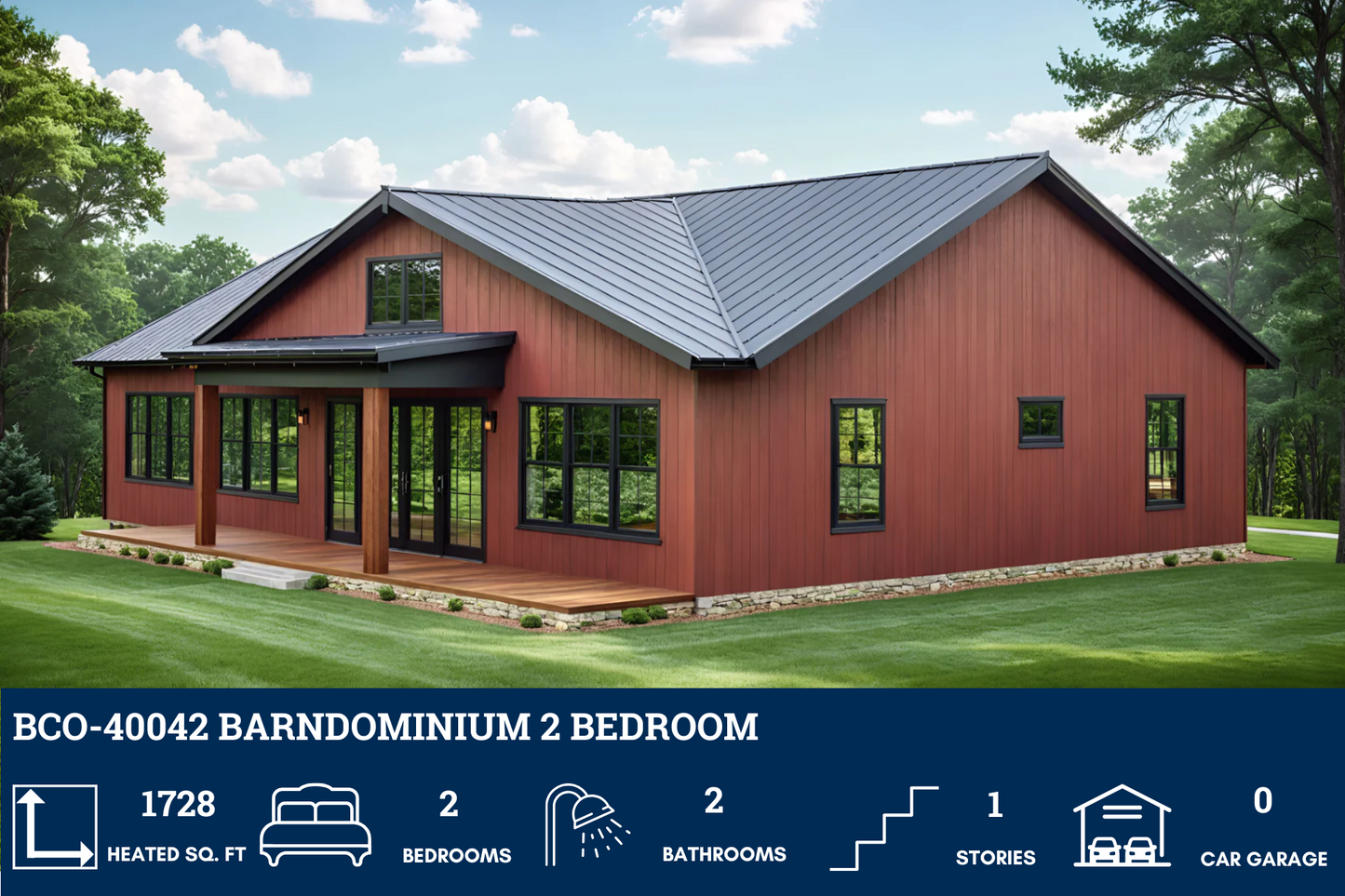 BCO-40042 Barndominium House Plan