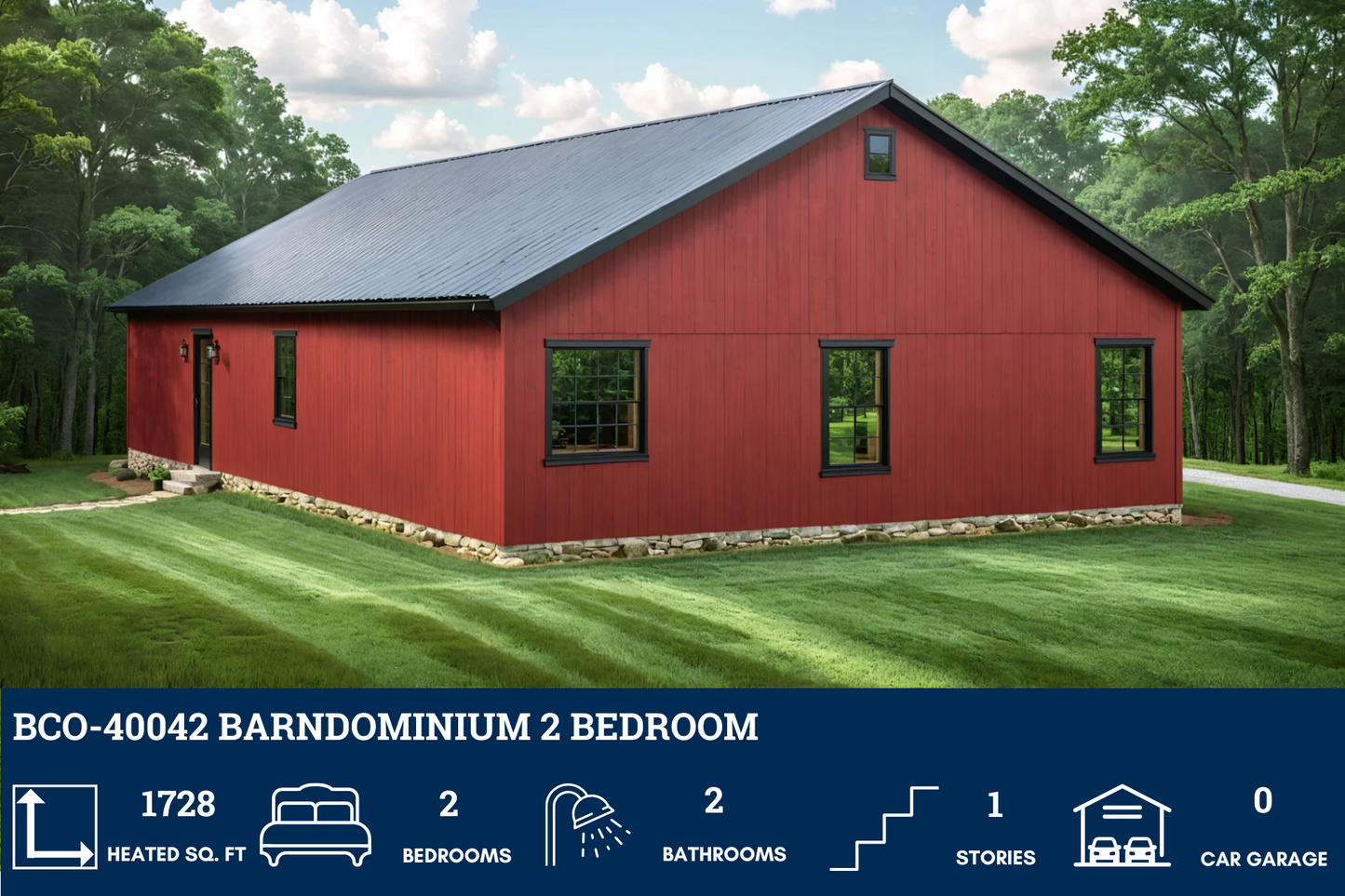 BCO-40042 Barndominium House Plan