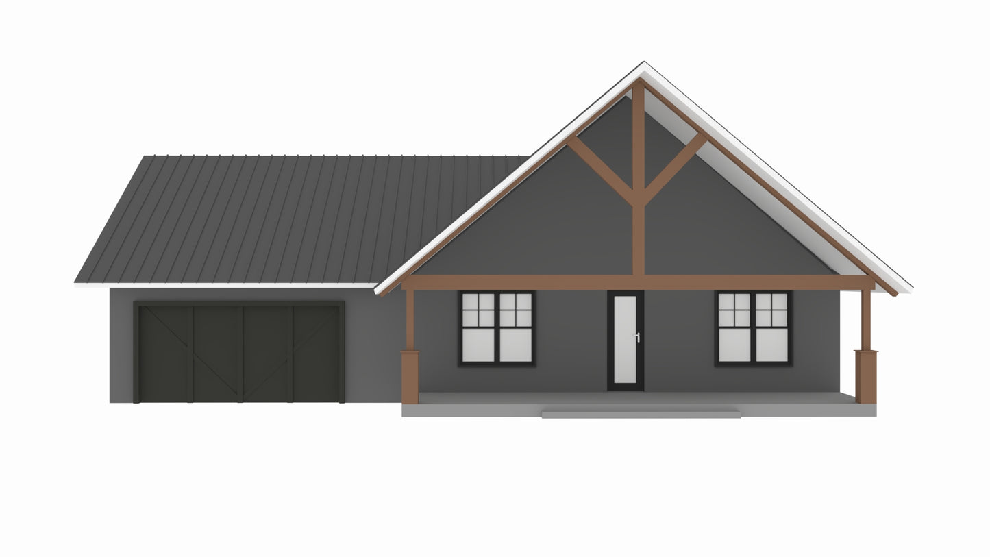 BCO-40043 Harris Barndominium House Plan