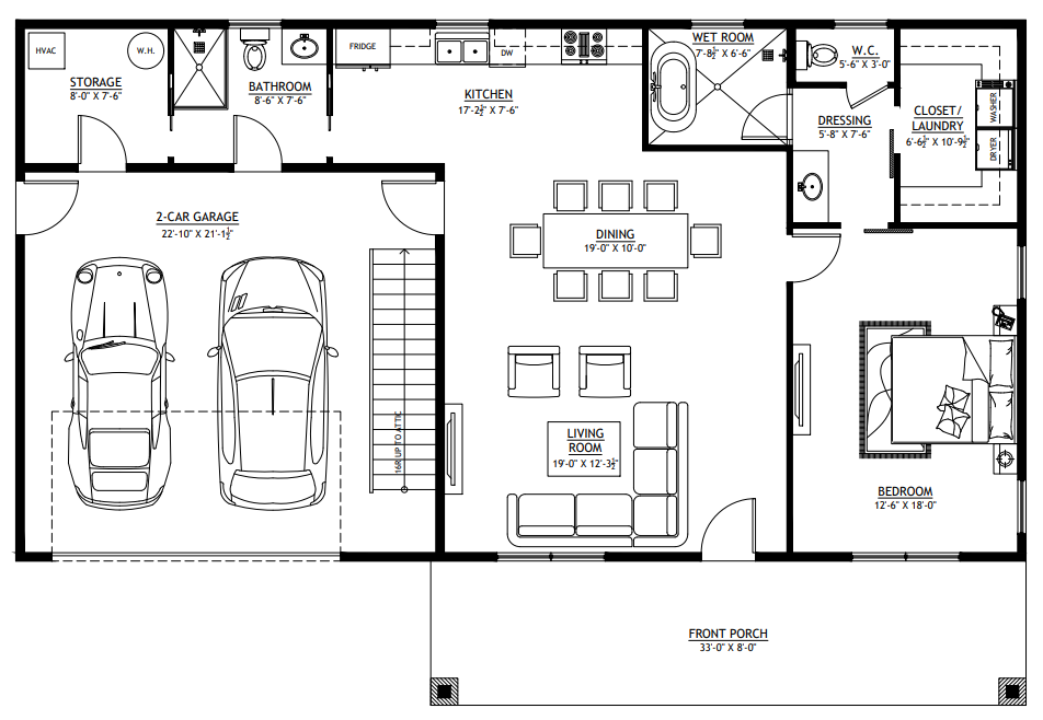 BCO-40043 Harris Barndominium House Plan