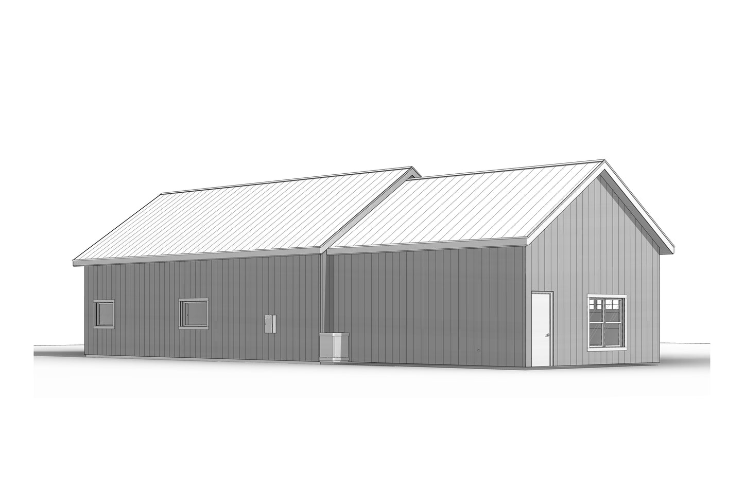 BCO-40044-2 Rustwood Barndominium House Plan