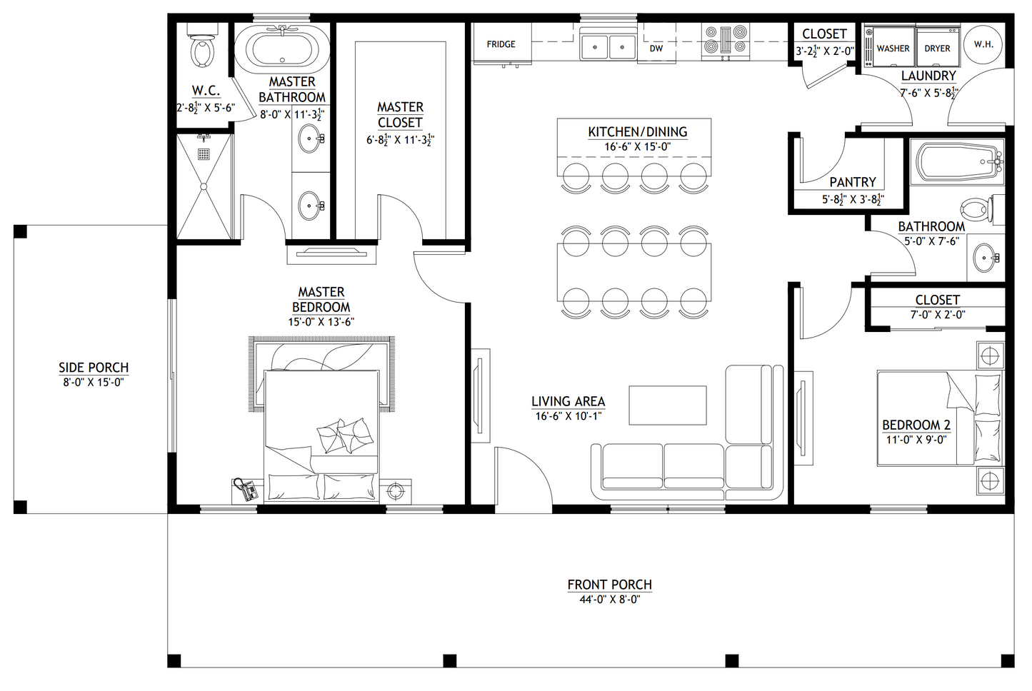 BCO-40044-F Rider Barndominium House Plan