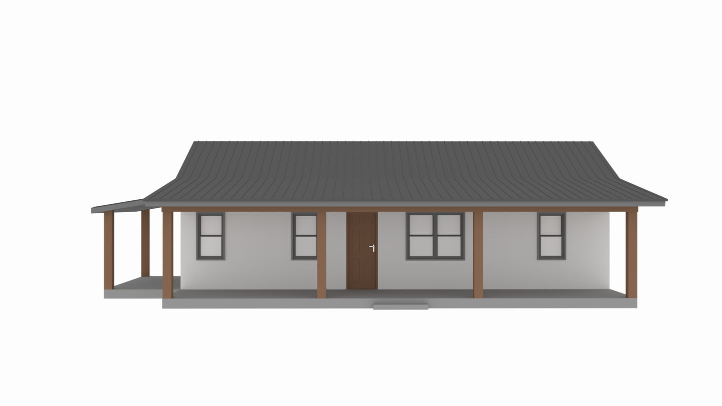 BCO-40044-F Rider Barndominium House Plan