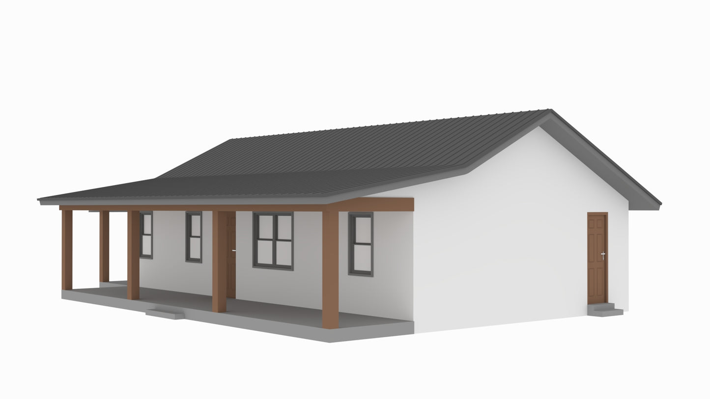 BCO-40044-F Rider Barndominium House Plan