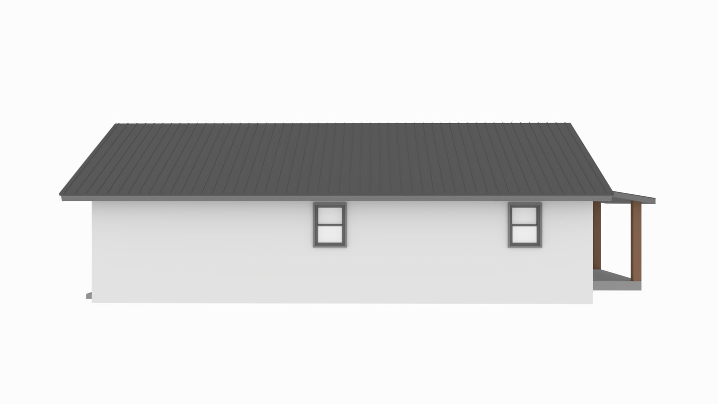 BCO-40044-F Rider Barndominium House Plan